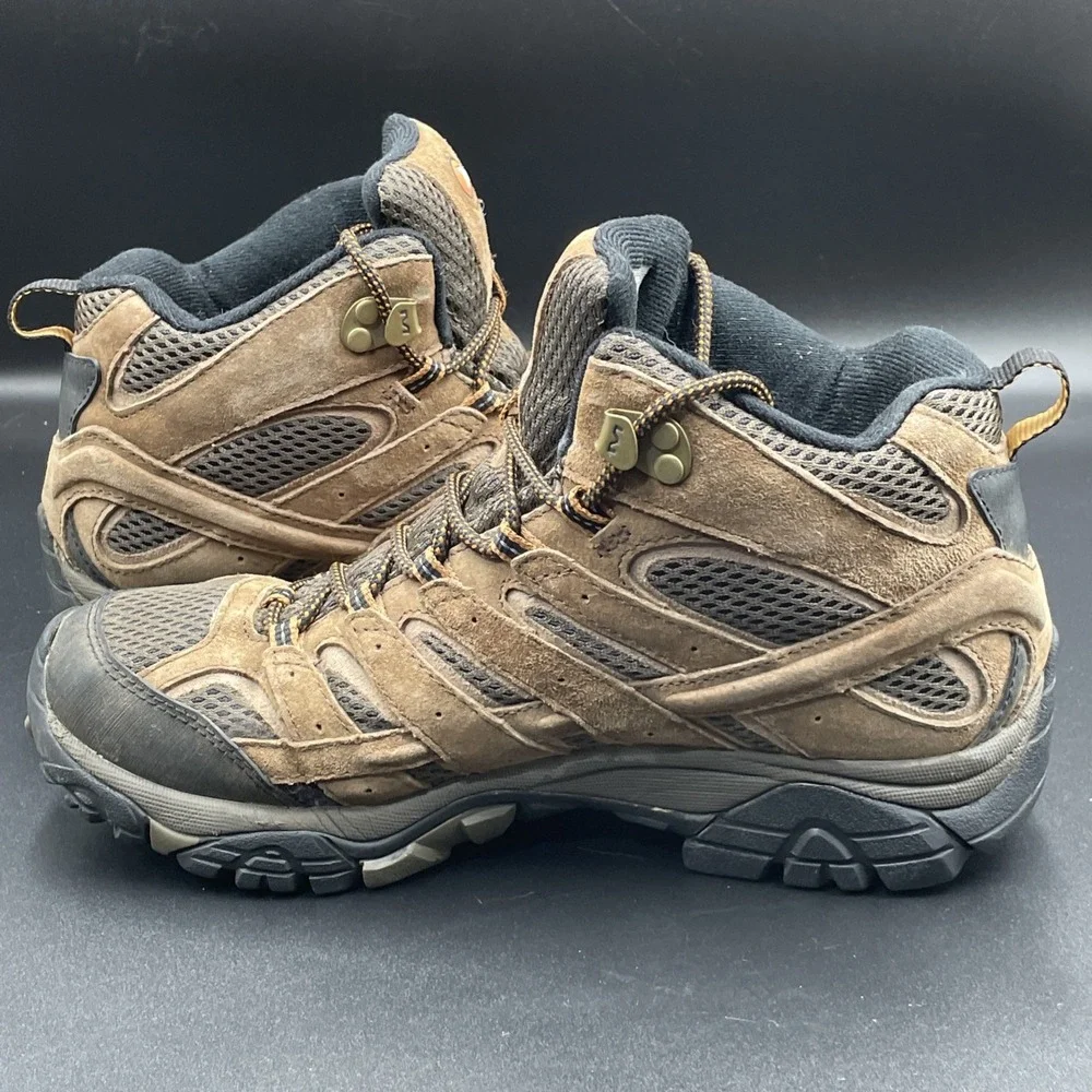 Merrell Moab 2 Mid Men's Size 7 Earth Brown Waterproof Trail Hiking Boots